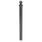 Dekorativ puller | st�lr�r � 102 mm | fastmonteret, til indst�bning i beton med jordanker, samlet l�ngde ca. 1300 mm | med 2 �jer